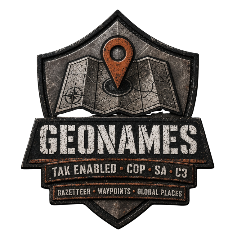 GeoNames TAK Enabled