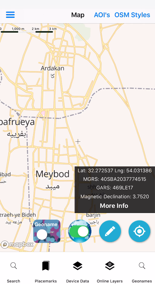 Geolocation on the map