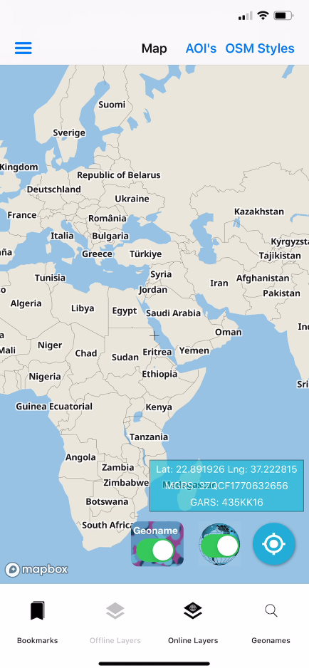 GeoNames on the map