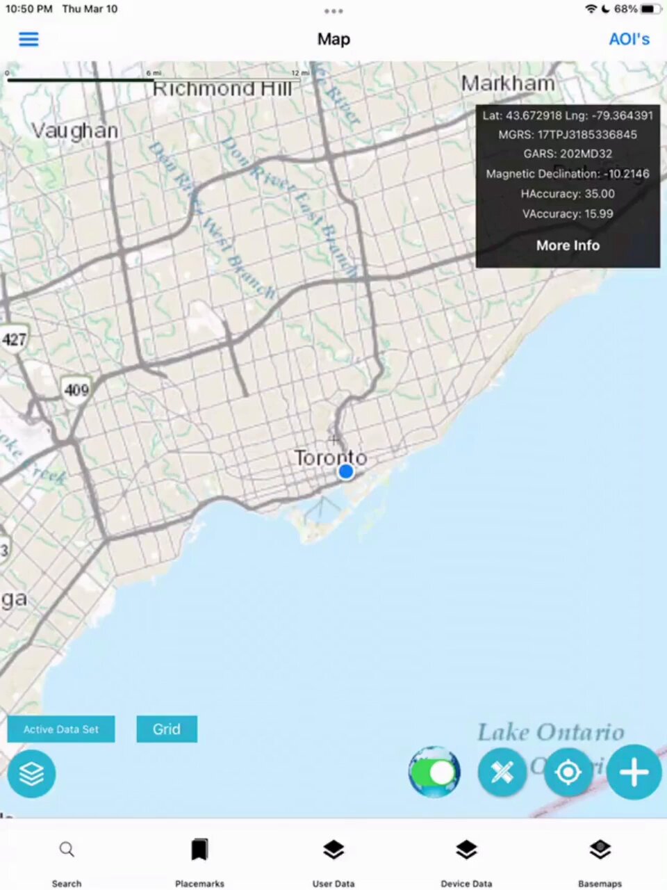 Map with Active Data Set control