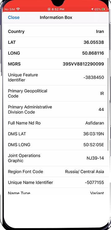 Feature designated code lookup