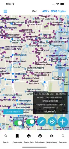 Map tools screen