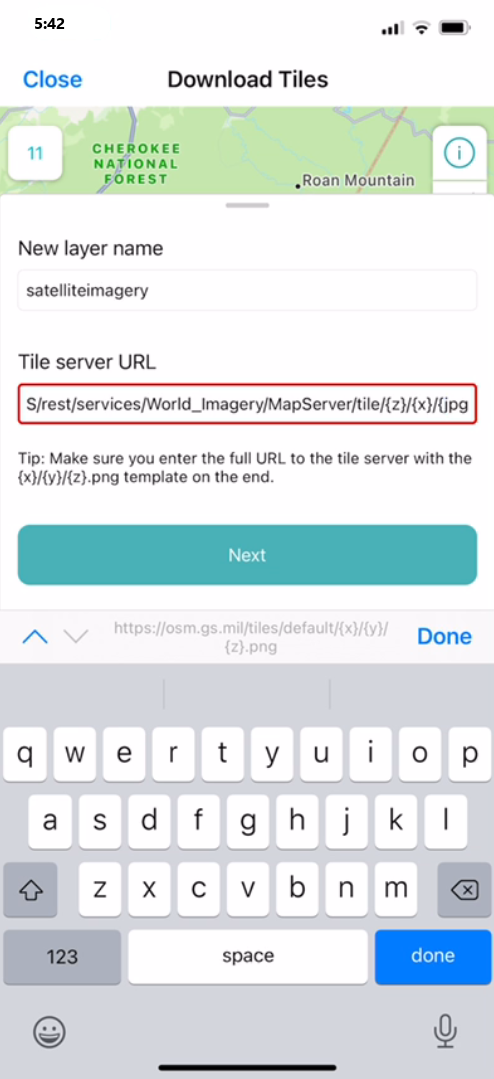 Download Tiles in GeoNames Map Explorer