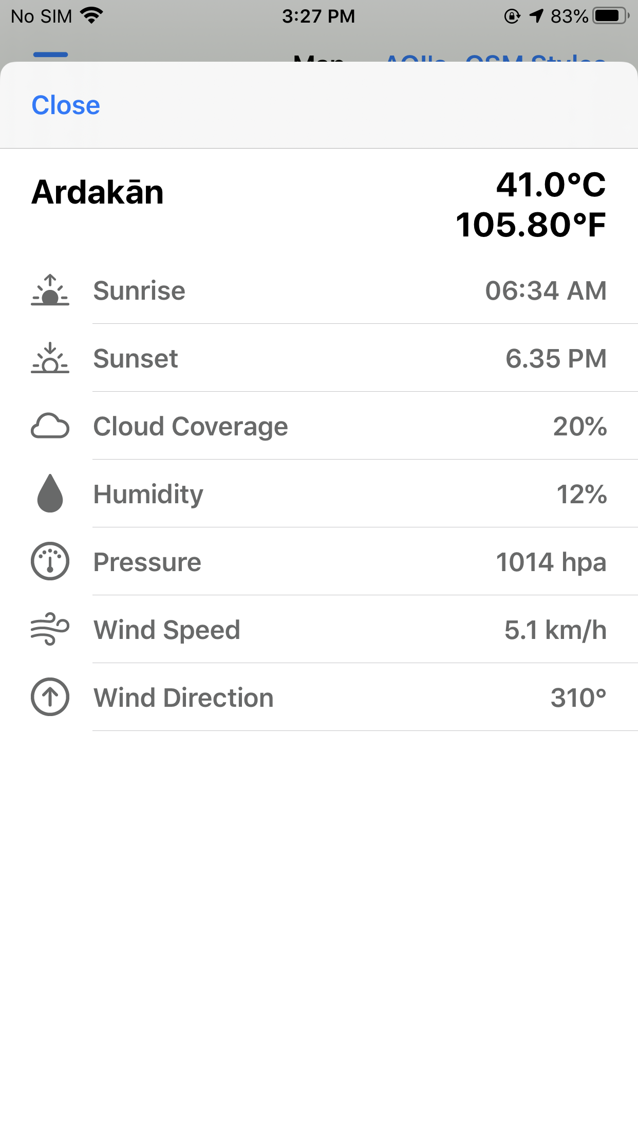 Weather detail